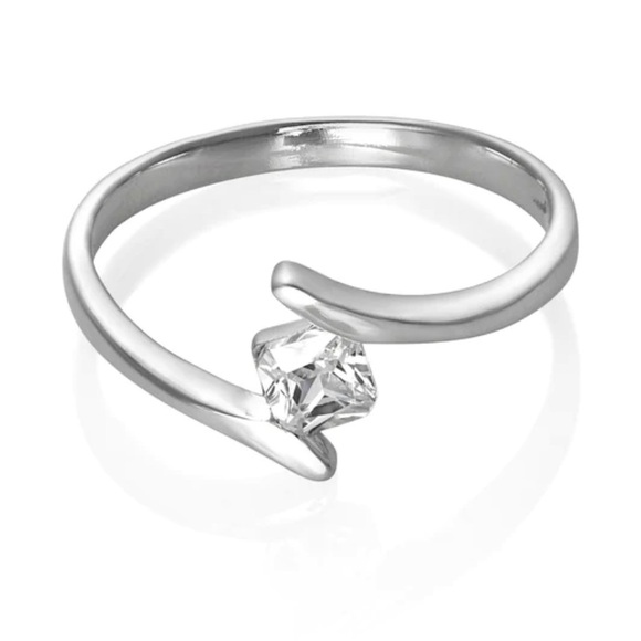 Jewelry - STERLING SILVER RING with Cubic Zirconia VARIOUS SIZES AVAILABLE